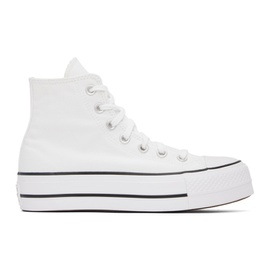 컨버스 Converse White Chuck Taylor All Star Lift Platform Sneakers 231799F127083