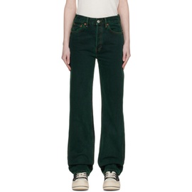 리던 Re/Done Green High-Rise Loose Jeans 231800F069013