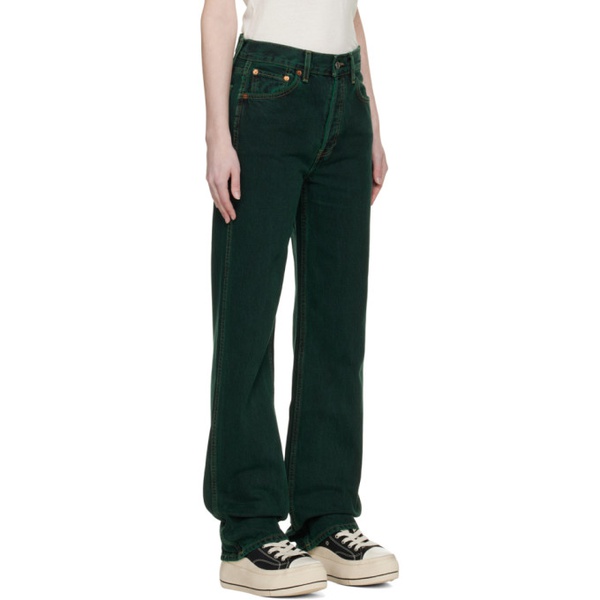  리던 Re/Done Green High-Rise Loose Jeans 231800F069013