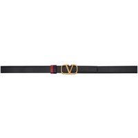 발렌티노 Valentino Garavani Black VLogo Reversible Belt 231807F001007