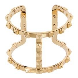 발렌티노 Valentino Garavani Gold Rockstud Cuff Bracelet 231807F020002