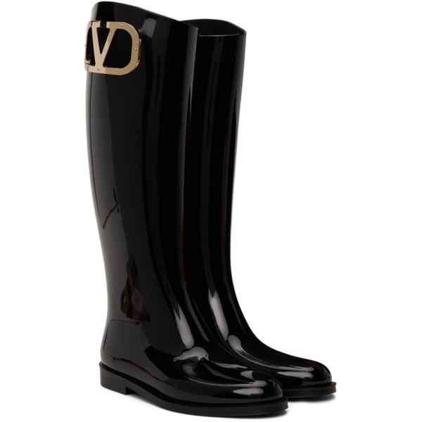  발렌티노 Valentino Garavani Black Logo Boots 231807F115008