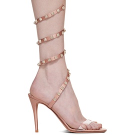 발렌티노 Valentino Garavani Pink Rockstud Heeled Sandals 231807F125152