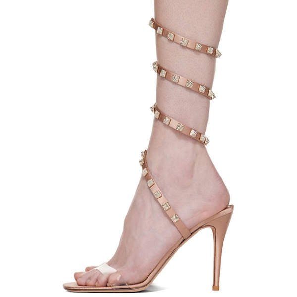  발렌티노 Valentino Garavani Pink Rockstud Heeled Sandals 231807F125152