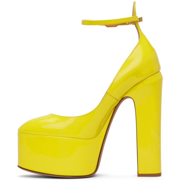  발렌티노 Valentino Garavani Yellow Tan-Go Platform Heels 231807F125187