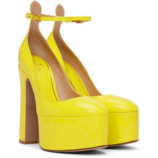  발렌티노 Valentino Garavani Yellow Tan-Go Platform Heels 231807F125187