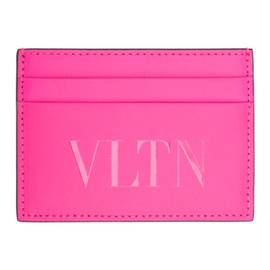 발렌티노 Valentino Garavani Pink Small VLTN Card Holder 231807M163000