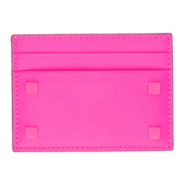 발렌티노 Valentino Garavani Pink Rockstud Card Holder 231807M163006