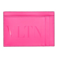 발렌티노 Valentino Garavani Pink VLTN Card Holder 231807M163009