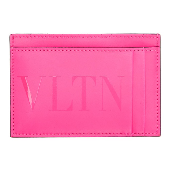  발렌티노 Valentino Garavani Pink VLTN Card Holder 231807M163009