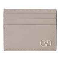 발렌티노 Valentino Garavani Gray Mini Vlogo Singature Card Holder 231807M163011