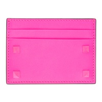 발렌티노 Valentino Garavani Pink Rockstud Card Holder 231807M163017