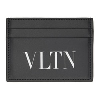 발렌티노 Valentino Garavani Black VLTN Card Holder 231807M163022