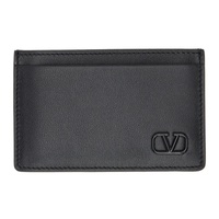 발렌티노 Valentino Garavani Black VLogo Signature Card Holder 231807M163025
