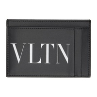 발렌티노 Valentino Garavani Black VLTN Cardholder 231807M163029