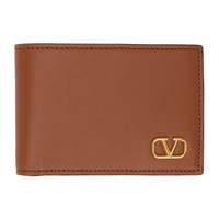 발렌티노 Valentino Garavani Brown Mini VLogo Wallet 231807M164018