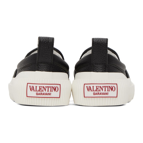  발렌티노 Valentino Garavani Black Slip-On VLogo Sneakers 231807M237063