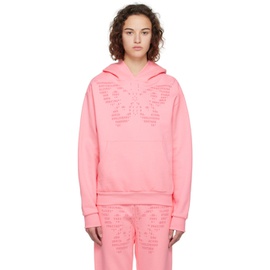 Praying SSENSE Exclusive Pink Butterfly Hoodie 231810F097006