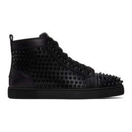 크리스찬 루부탱 Christian Louboutin Black Louis Spikes Sneakers 231813M236002