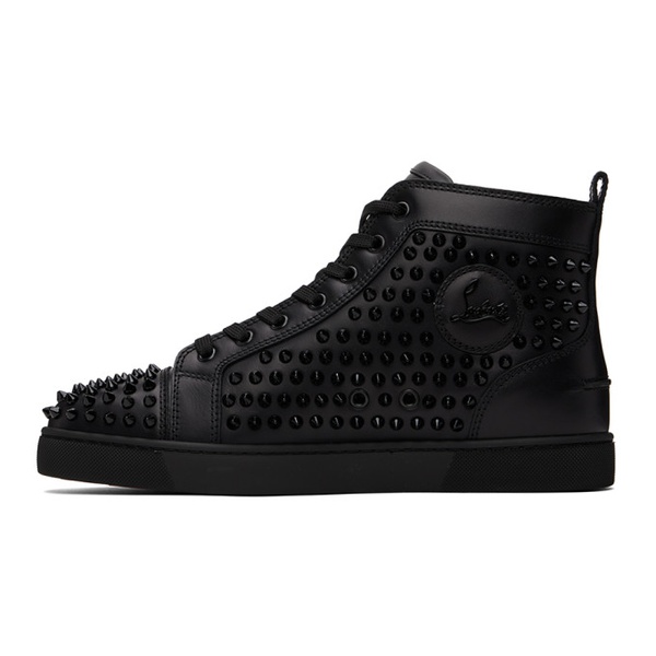 크리스찬 루부탱 크리스찬 루부탱 Christian Louboutin Black Louis Spikes Sneakers 231813M236002