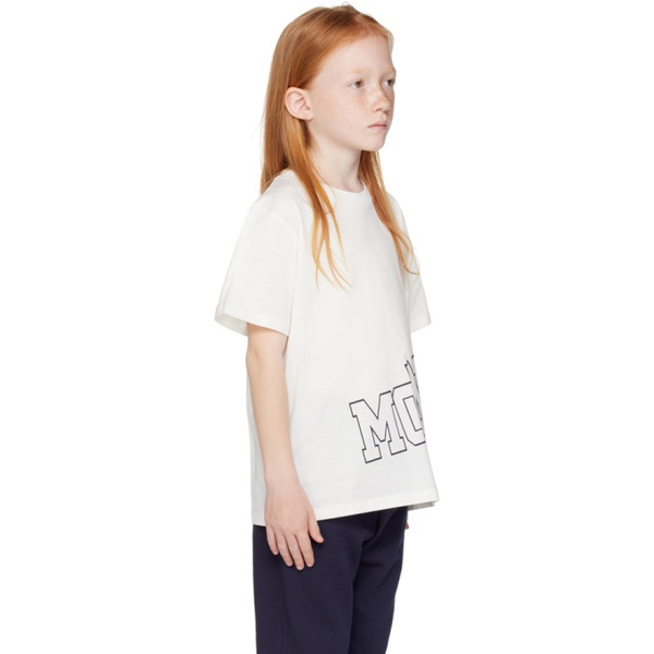 몽클레어 몽클레어 Moncler Enfant Kids White Printed T-Shirt 231815M703026
