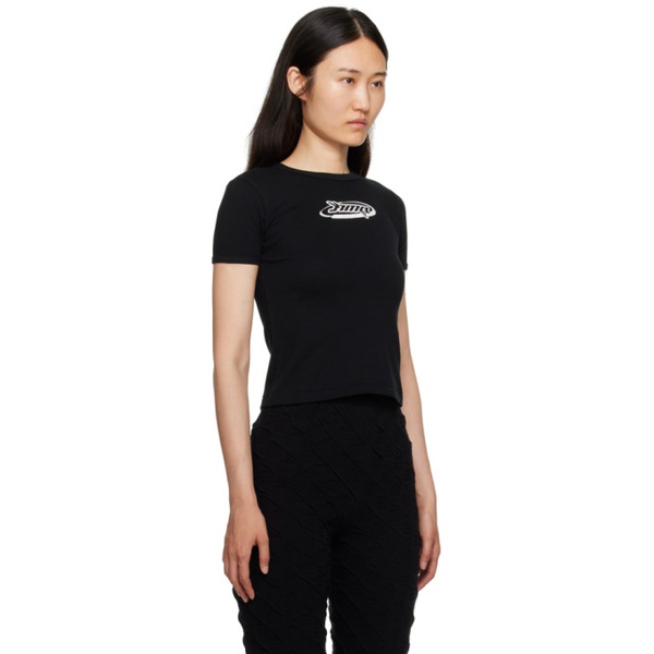  앰부쉬 AMBUSH Black Fitted T-Shirt 231820F110005