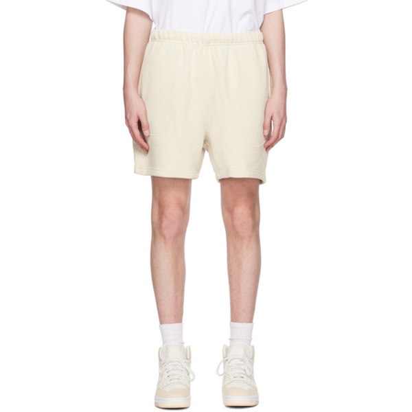 캘빈클라인 Calvin Klein 오프화이트 Off-White Relaxed Shorts 231824M193001