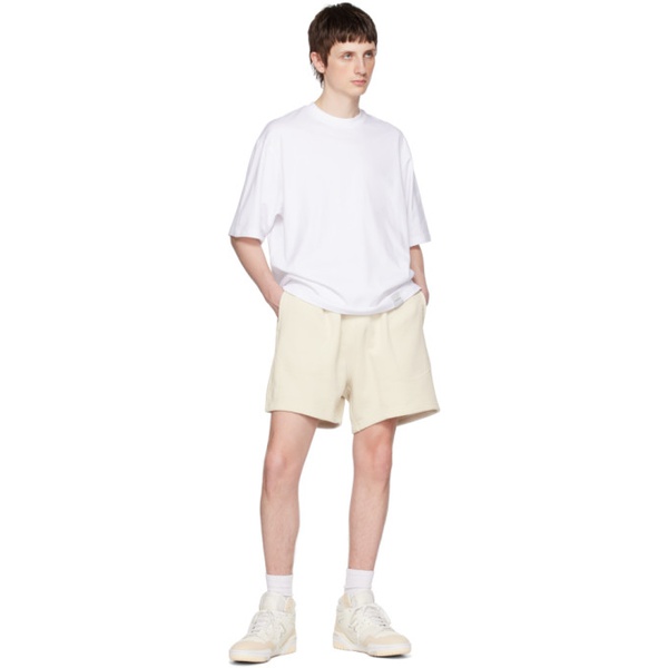 캘빈클라인 Calvin Klein 오프화이트 Off-White Relaxed Shorts 231824M193001