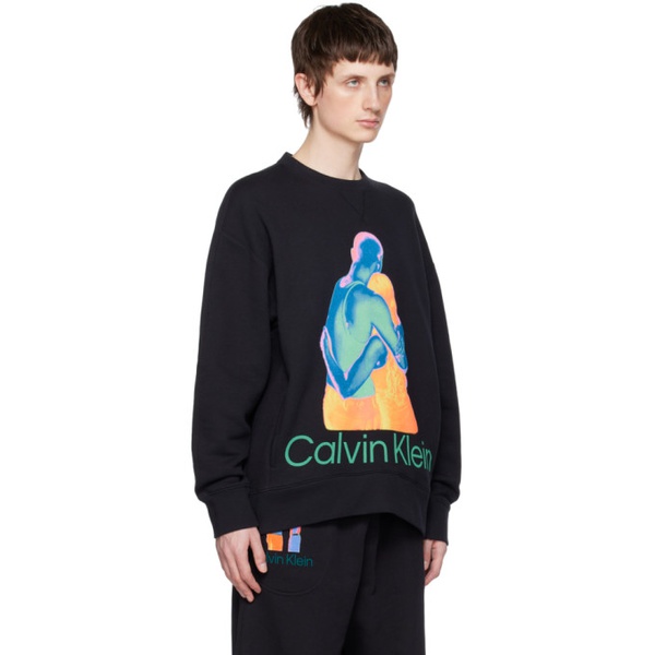 캘빈클라인 Calvin Klein Black Heat Sweatshirt 231824M202000