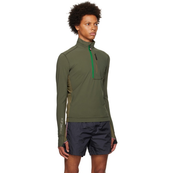 몽클레어 몽클레어 Moncler Grenoble Green Half-Zip Sweater 231826M202000
