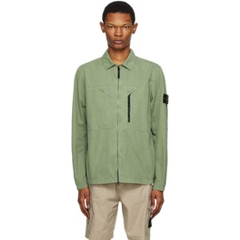 스톤아일랜드 Stone Island Green Garment-Dyed Jacket 231828M180046
