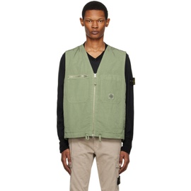 스톤아일랜드 Stone Island Green Garment-Dyed Vest 231828M185006