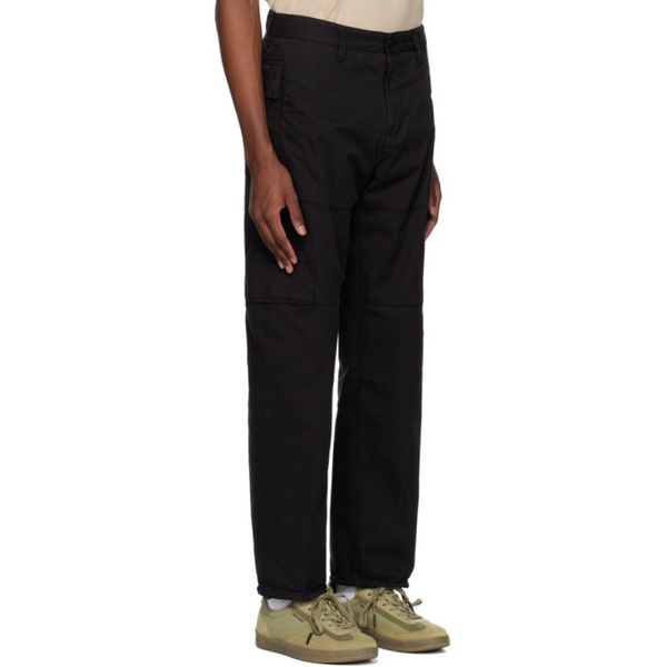 스톤아일랜드 스톤아일랜드 Stone Island Black Garment-Dyed Trousers 231828M191000