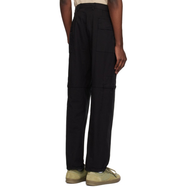 스톤아일랜드 스톤아일랜드 Stone Island Black Garment-Dyed Trousers 231828M191000