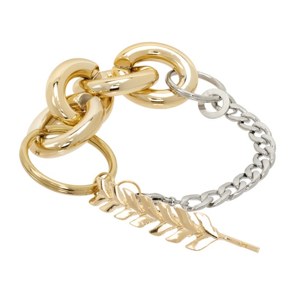  Bless Silver & Gold Materialmix Hairpin Bracelet 231852M142001