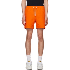 노아 Noah Orange Elasticized Shorts 231876M193002