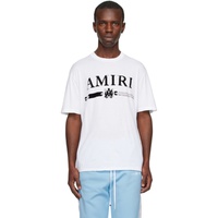 아미리 AMIRI White M.A. Bar T-Shirt 231886M213040