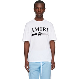 아미리 AMIRI White M.A. Bar T-Shirt 231886M213040