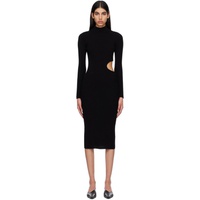 Reformation Black Vallo Midi Dress 231892F054014