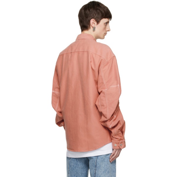  와이프로젝트 Y/Project Pink Cargo Denim Shirt 231893M192003