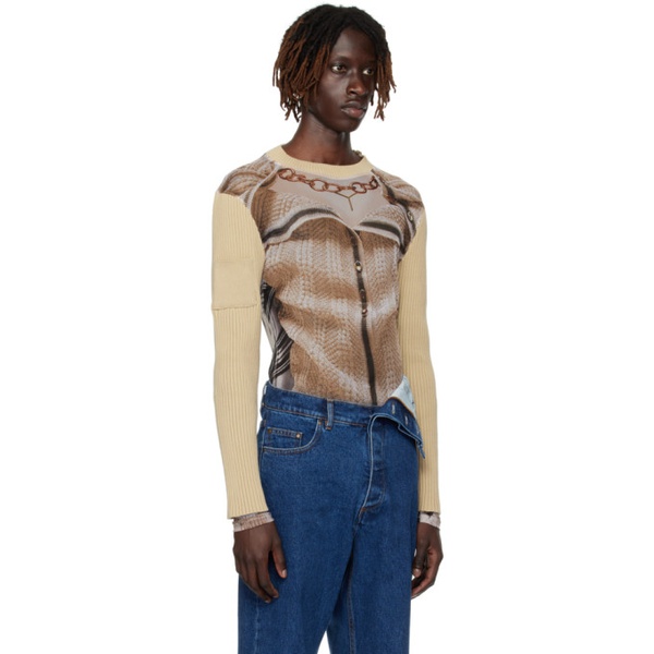  와이프로젝트 Y/Project Beige 장 폴 고티에 Jean Paul Gaultier 에디트 Edition Long Sleeve T-Shirt 231893M200001
