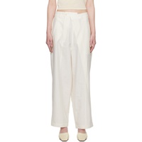 Cordera White Tapered Trousers 231909F055004