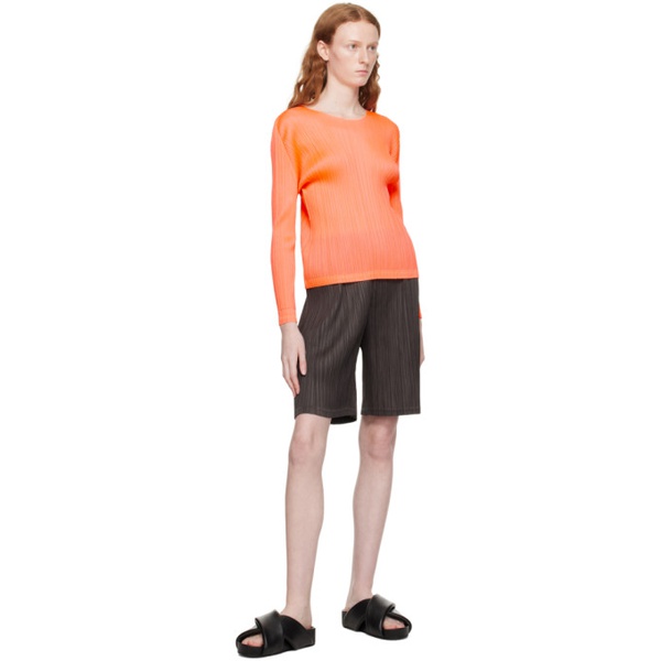  플리츠 플리즈 이세이 미야케 PLEATS PLEASE 이세이 미야케 ISSEY MIYAKE Orange Monthly Colors January Long Sleeve T-Shirt 231941F110008