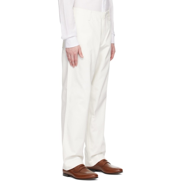  Emporio Armani White Bull Trousers 231951M191019