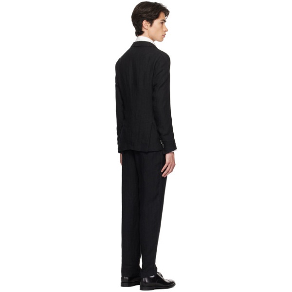  Emporio Armani Black Peaked Suit 231951M196000