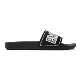 Emporio Armani Black Jacquard Sandals 231951M234000