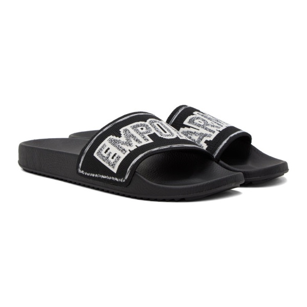  Emporio Armani Black Jacquard Sandals 231951M234000