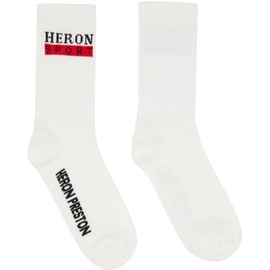 헤론 프레스톤 Heron Preston White Jacquard Socks 231967F076002