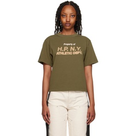 헤론 프레스톤 Heron Preston Khaki H.P. N.Y. T-Shirt 231967F110012