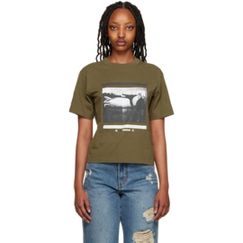 헤론 프레스톤 Heron Preston Green Heron Misprint T-Shirt 231967F110016